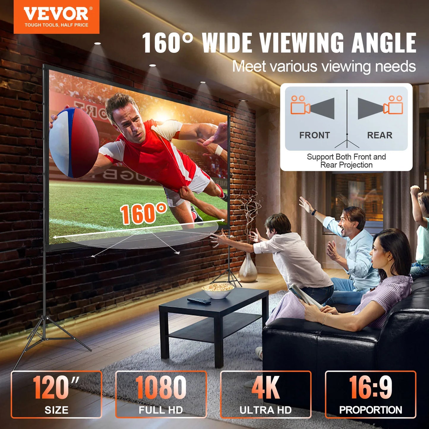 VEVOR Outdoor Movie Screen| Portable Entertainment