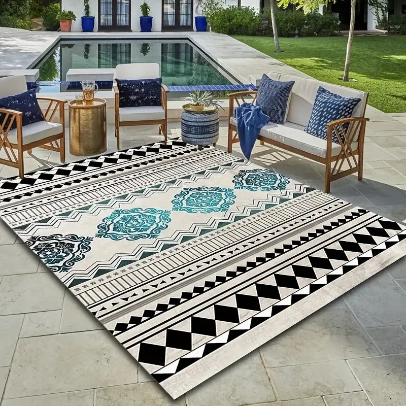 Modern Outdoor Rug | Chic Glampsite Decor