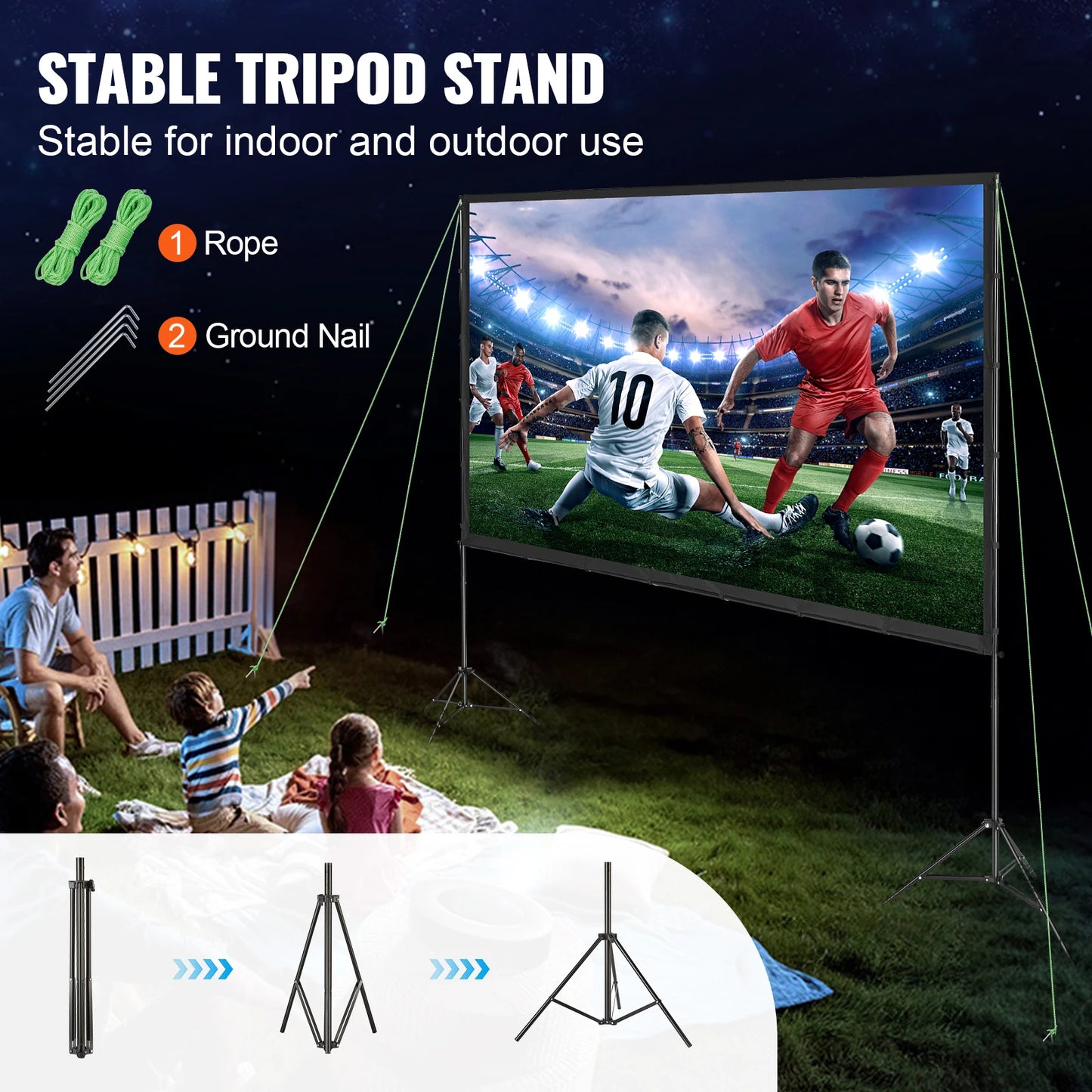 VEVOR Outdoor Movie Screen| Portable Entertainment